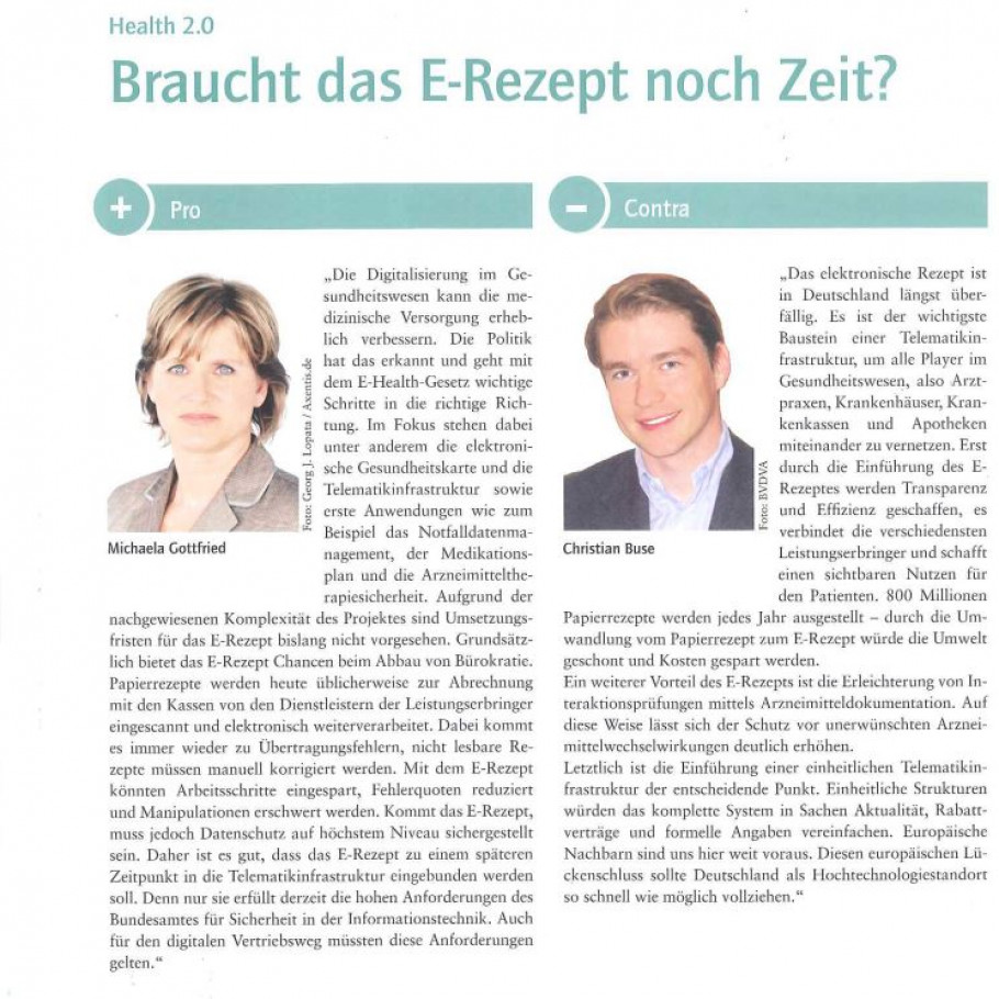 Healthcare Marketing 9/2015: Braucht das E-Rezept noch Zeit?